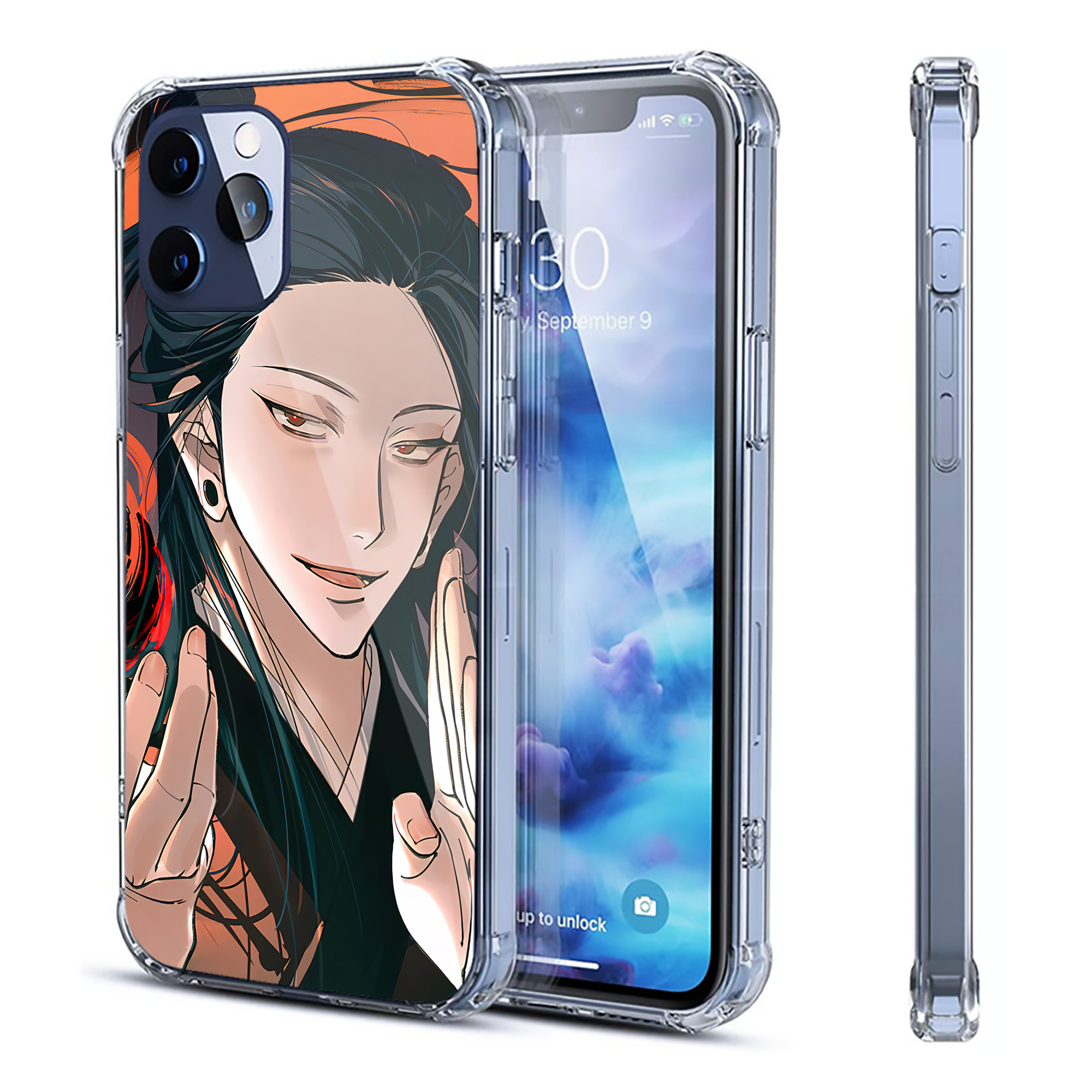 （画像用） 呪術廻戦 Jujutsu Kaisen 【iPhone 12シリーズ対応】透明スマホケース（クリアソフトケース）